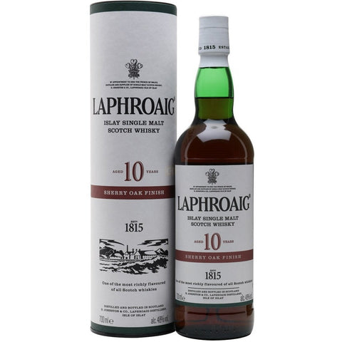 Laphroaig 10 Years Old Sherry Oak Finish Single Malt Whiskey Islay Scotland