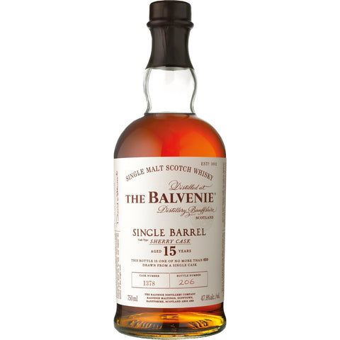 The Balvenie 15 Year Single Barrel Sherry Cask Single Malt Scotch Whisky