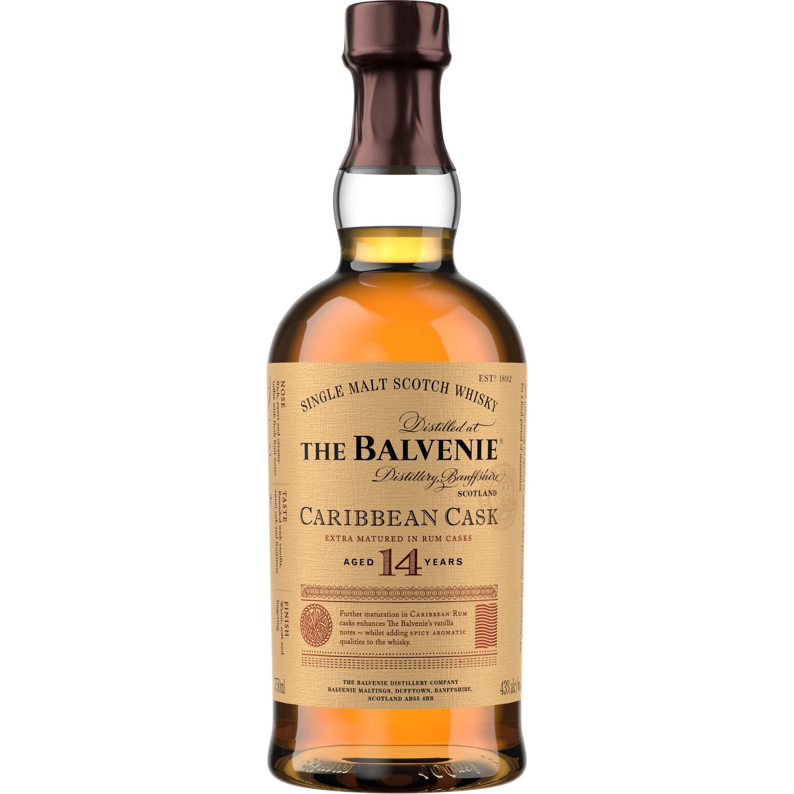 Balvenie 14 Year Caribbean Cask Single Malt Scotch Whisky – Five