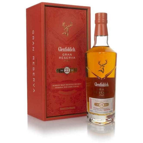 Glenfiddich 21 Year Old Gran Reserva Rum Cask Finish Single Malt Scotch  Whisky