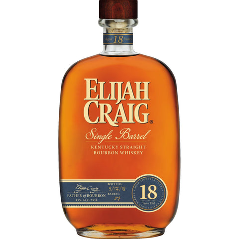 Elijah Craig 18 Year Single Barrel Kentucky Straight Bourbon Whiskey 2021